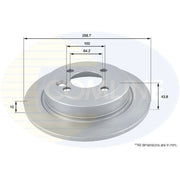 Comline Rear Brake Solid Discs & Pads fits Mini Mini 2001-2008
