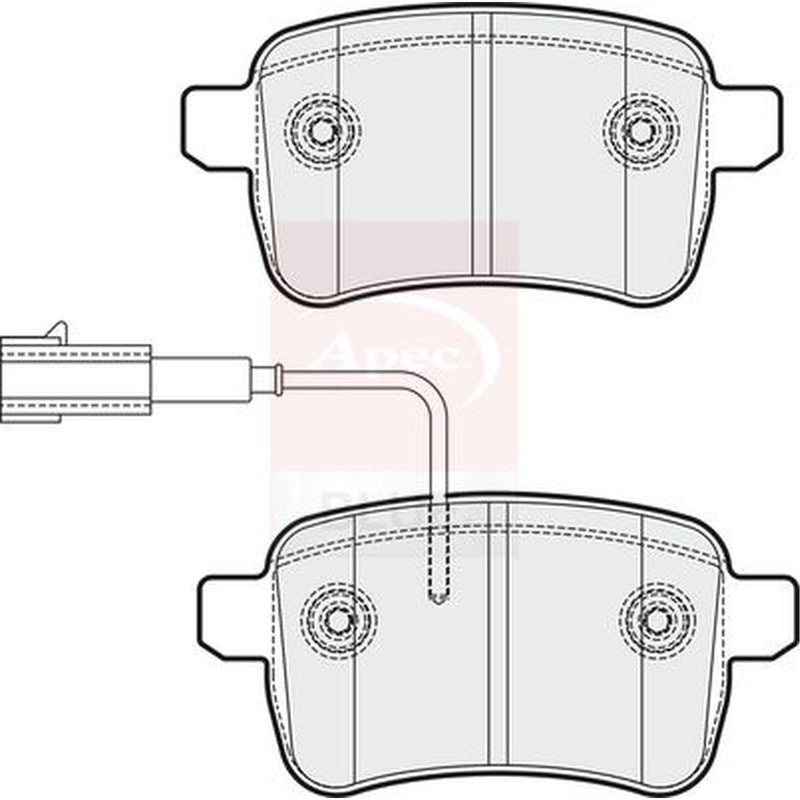 Apec Front & Rear Pads fits Alfa Romeo Giulietta 2010-2020 1.4 2.0
