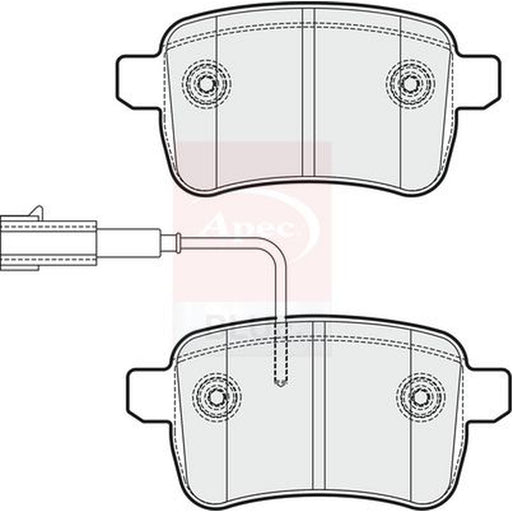 Apec Front & Rear Pads fits Alfa Romeo Giulietta 2010-2020 1.4 2.0