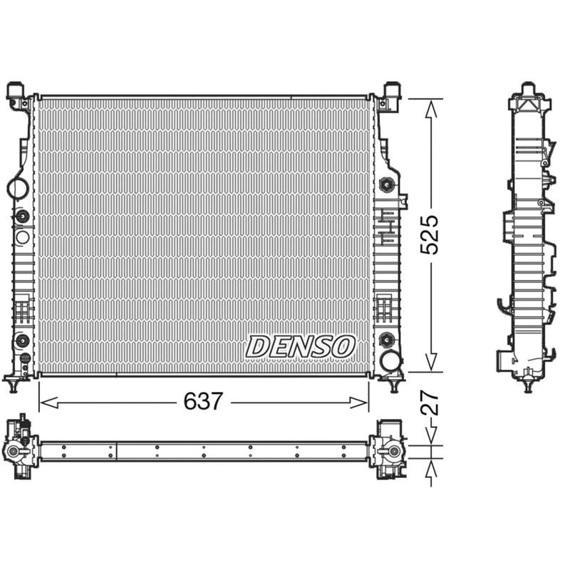 Denso Engine Radiator fits Mercedes-Benz Gl-Class 2006-2012