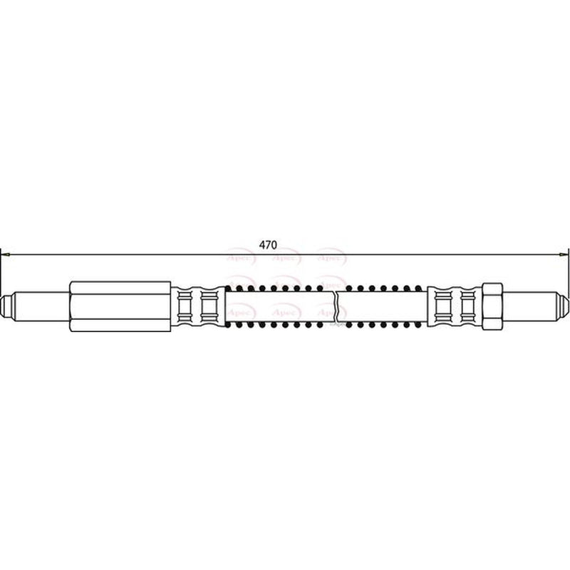 Apec Brake Hydraulic Hose Line Front fits Land Rover Discovery I 1989-1998