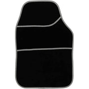 Streetwize Standard Universal Mat Set - Velour - Black/Silver Binding - 4 Piece Streetwize  - Dynamic Drive