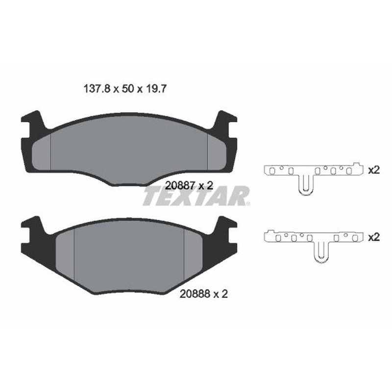 Textar Front Brake Pad Set 2088710
