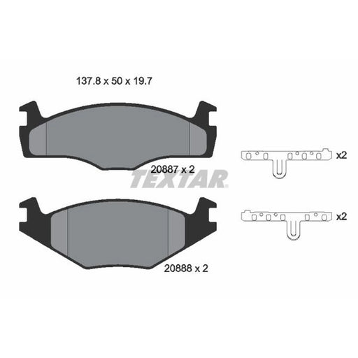 Textar Front Brake Pad Set 2088710