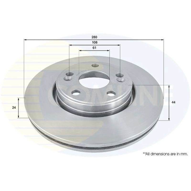 Comline Front Brake Discs & Pads fits Renault Scénic I 2000-2003 1.9 2.0