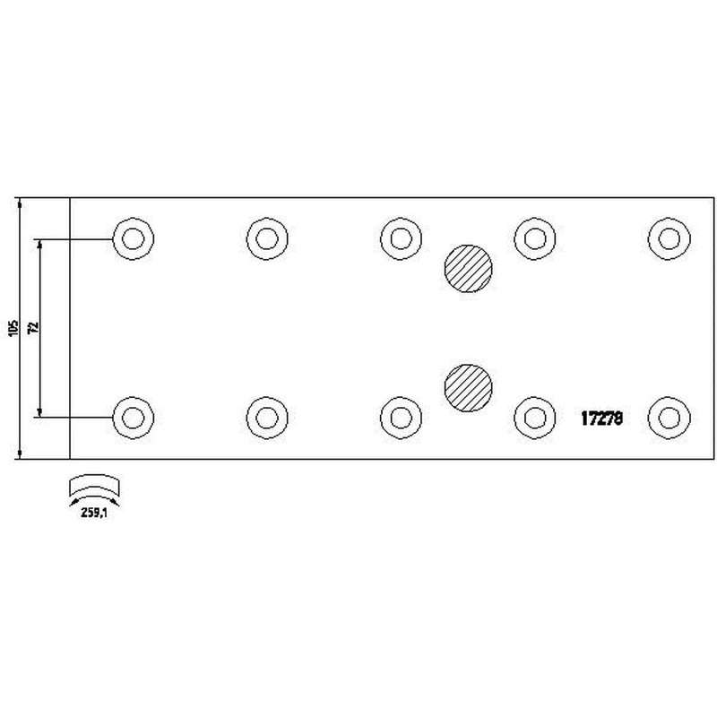 Textar Textar Cv Brake Lining Set 1727806