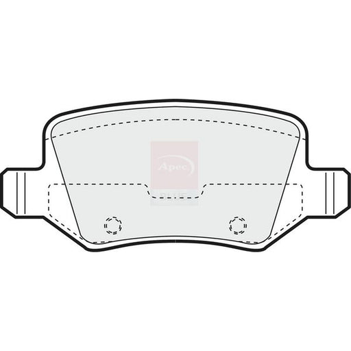 Apec Rear Brake Pad Set fits Mercedes-Benz A-Class 1997-2012