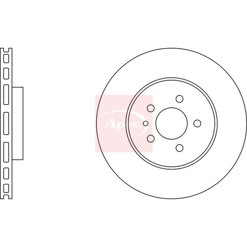 Apec Front Brake Vented Discs & Pads fits Alfa Romeo GT 2003-2010 1.8 1.9 2.0