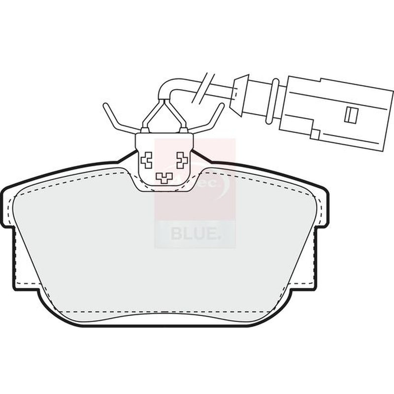 Apec Rear Brake Pad Set fits Seat Alhambra 2000-2010 1.9