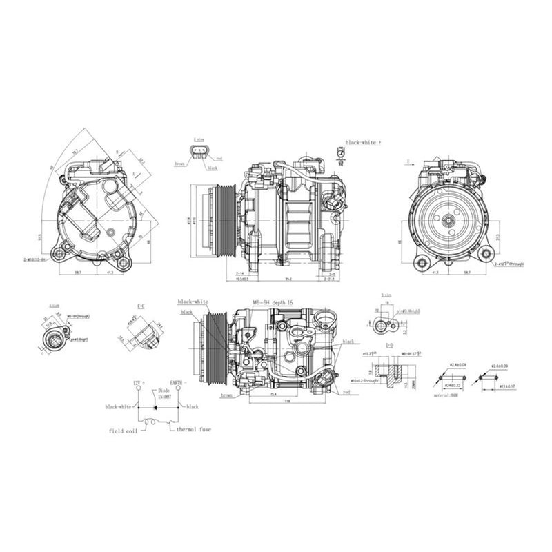 Hella Air Conditioning Compressor fits BMW 3 2011-2018