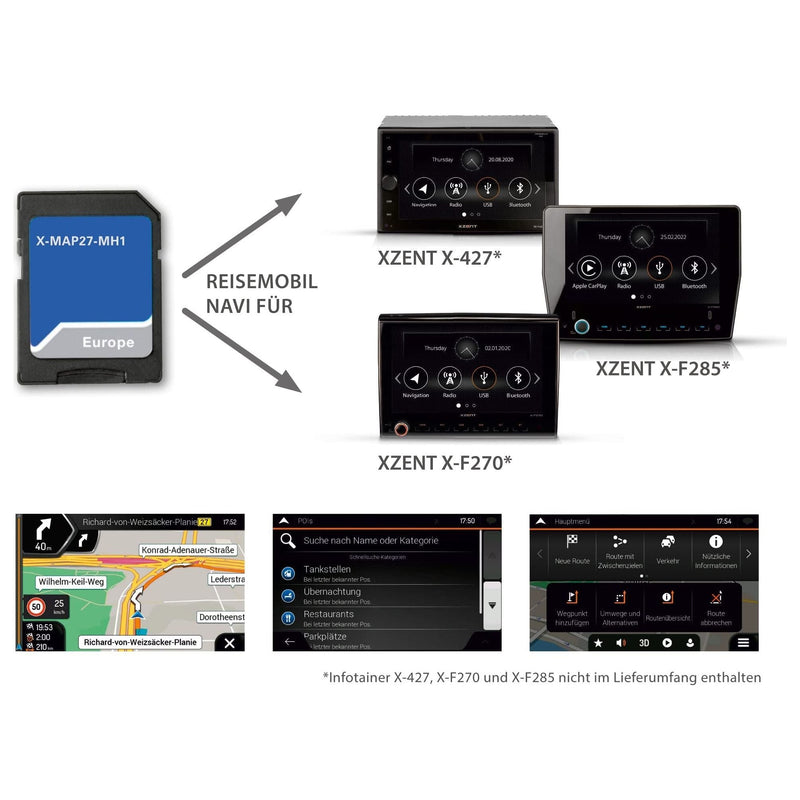 Xzent Sd Card Map27 For X-F270 X-F280 X-427 3 Yrs M/Home X-MAP27-MH3 Xzent - Dynamic Drive