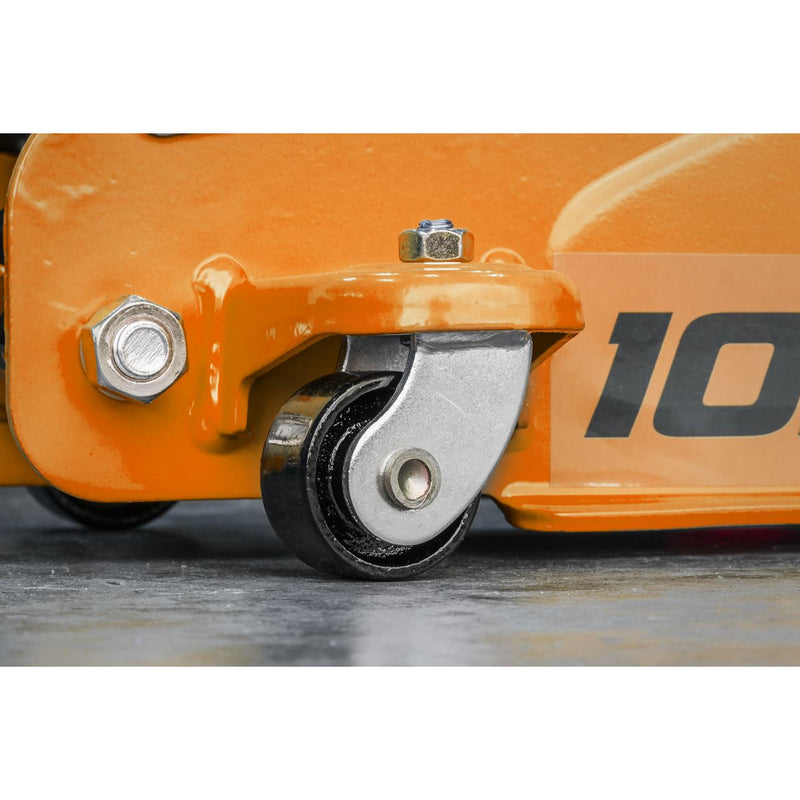 Sealey Low Profile Short Chassis Trolley Jack 2 Tonne - Orange 1020LEO Sealey - Dynamic Drive