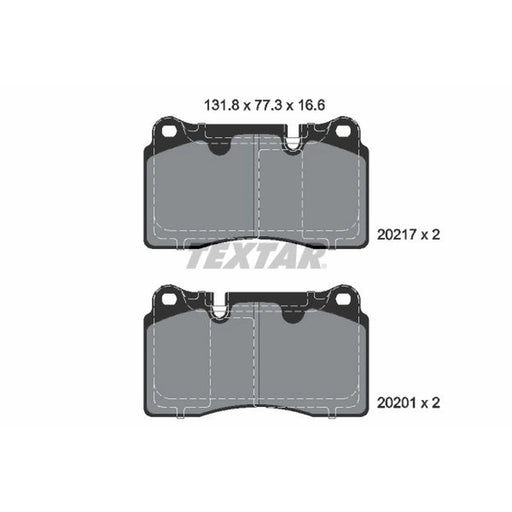 Textar Front Brake Pad Set 2021703