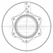 Borg & Beck 2 x Vented Rear Brake Discs BBD32649-x2