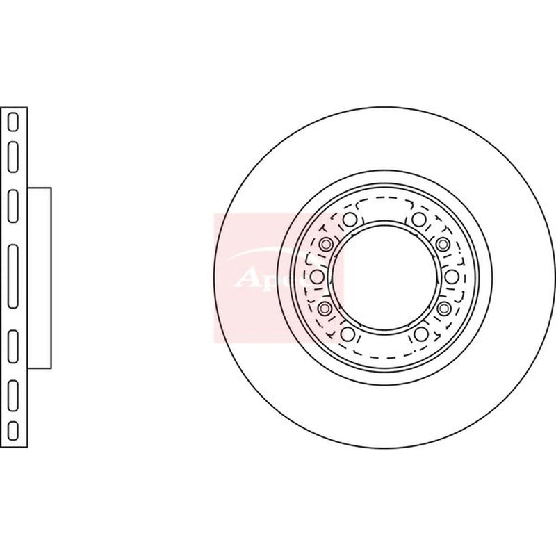 Apec 2 x Vented Front Brake Discs DSK2024-x2