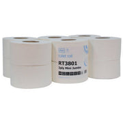 Jangro Mini Jumbo Toilet Rolls (Pack of 12) for High Traffic Washrooms Jangro - Dynamic Drive