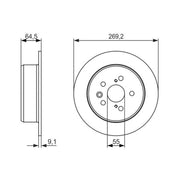 Bosch Front & Rear Brake Discs & Pads fits Toyota Celica 1993-1999 1.8