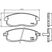 Mintex Front Brake Pad Set fits Infiniti I30 1997 on 3.0