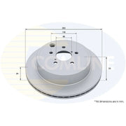 Comline 2 x Vented Rear Brake Discs ADC5009V-x2