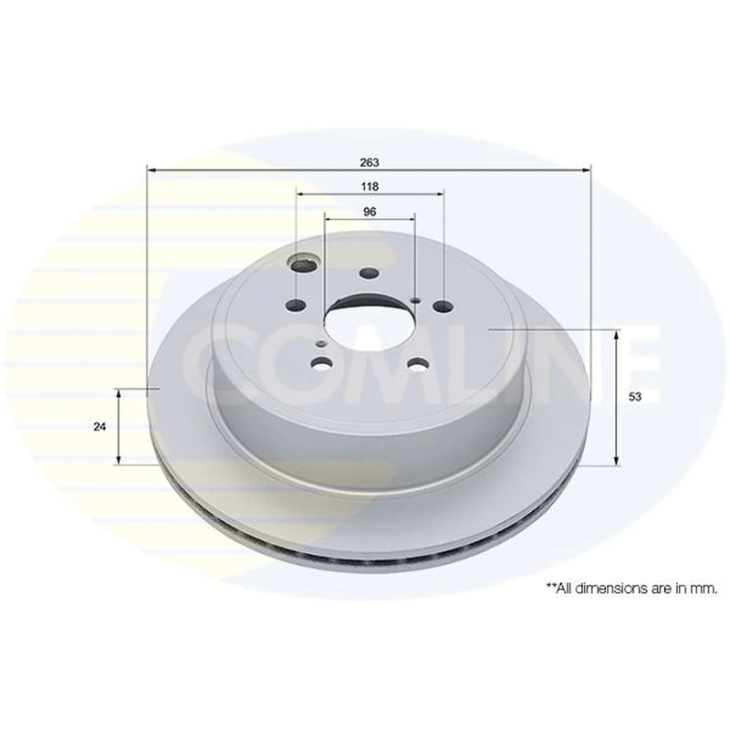Comline 2 x Vented Rear Brake Discs ADC5009V-x2