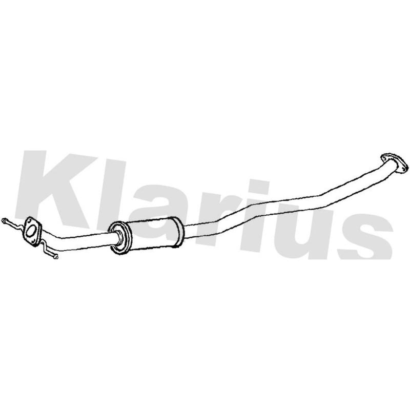 Klarius Box With Centre Pipe Centre fits Opel Agila B 2008-2014 1.0