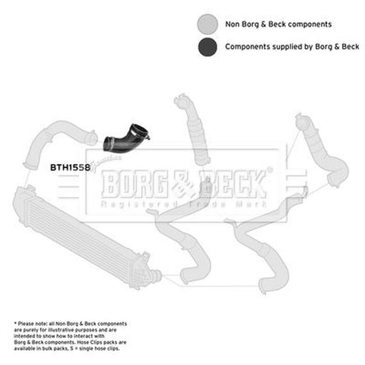 Borg & Beck Intercooler Turbo Charge Air Hose BTH1558