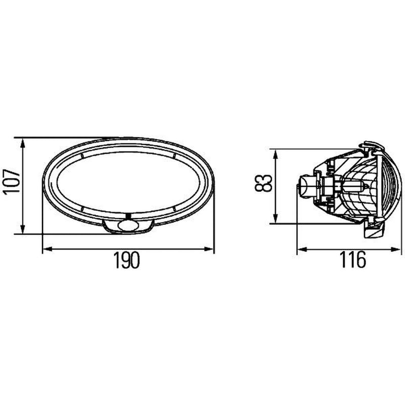 Hella Worklight High fits John Deere Series 5 2009 on