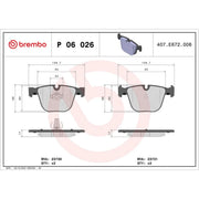 Brembo 4 x Rear Brake Pad Set fits Bentley Arnage 1998-2013 4.4 6.7 6.8