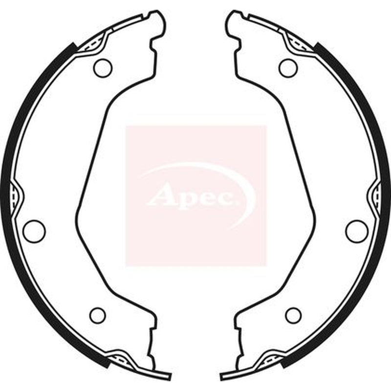 Apec Parking Brake Shoe Set fits Hyundai Terracan 2003-2006 2.9