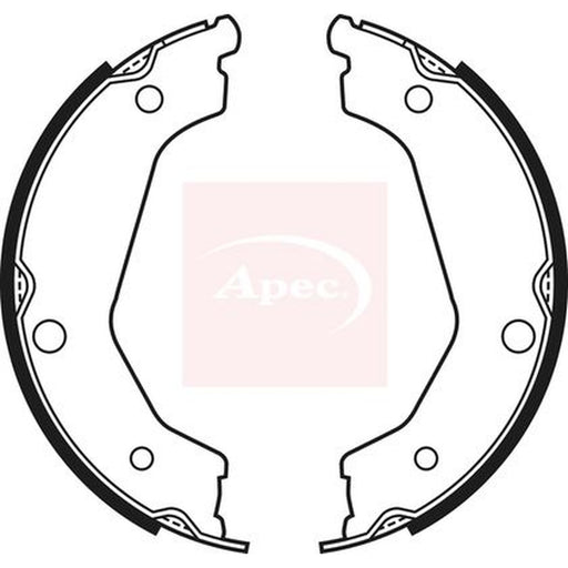 Apec Parking Brake Shoe Set fits Hyundai Terracan 2003-2006 2.9