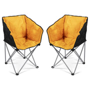 2x Kampa Dometic Tub Lightweight Folding Camping Chair Sunset Yellow Kampa  - Dynamic Drive