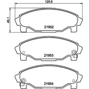 Mintex Front Brake Pad Set fits Daihatsu Charade 1993-2001 1.0 1.3 1.5 1.6