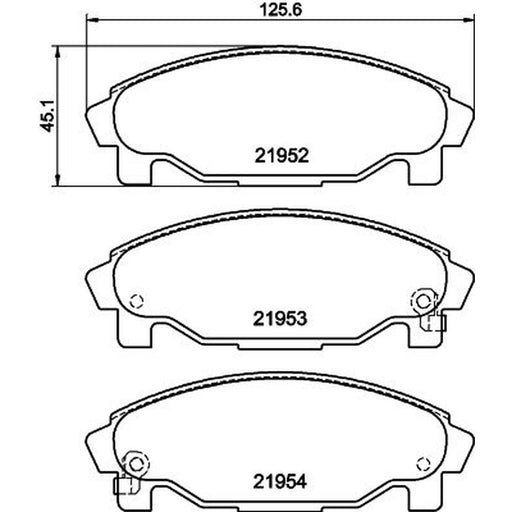 Mintex Front Brake Pad Set fits Daihatsu Charade 1993-2001 1.0 1.3 1.5 1.6