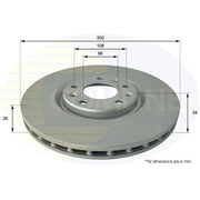 Comline Front Brake Discs & Pads fits Peugeot Rcz 2010-2015 1.6 2.0
