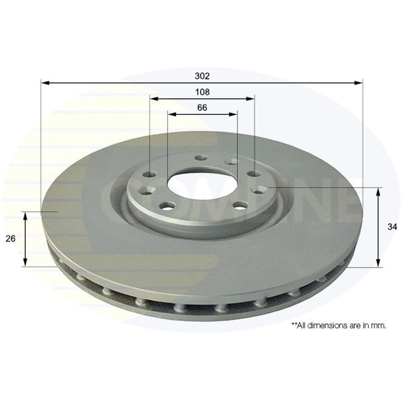 Comline Front Brake Discs & Pads fits Peugeot Rcz 2010-2015 1.6 2.0