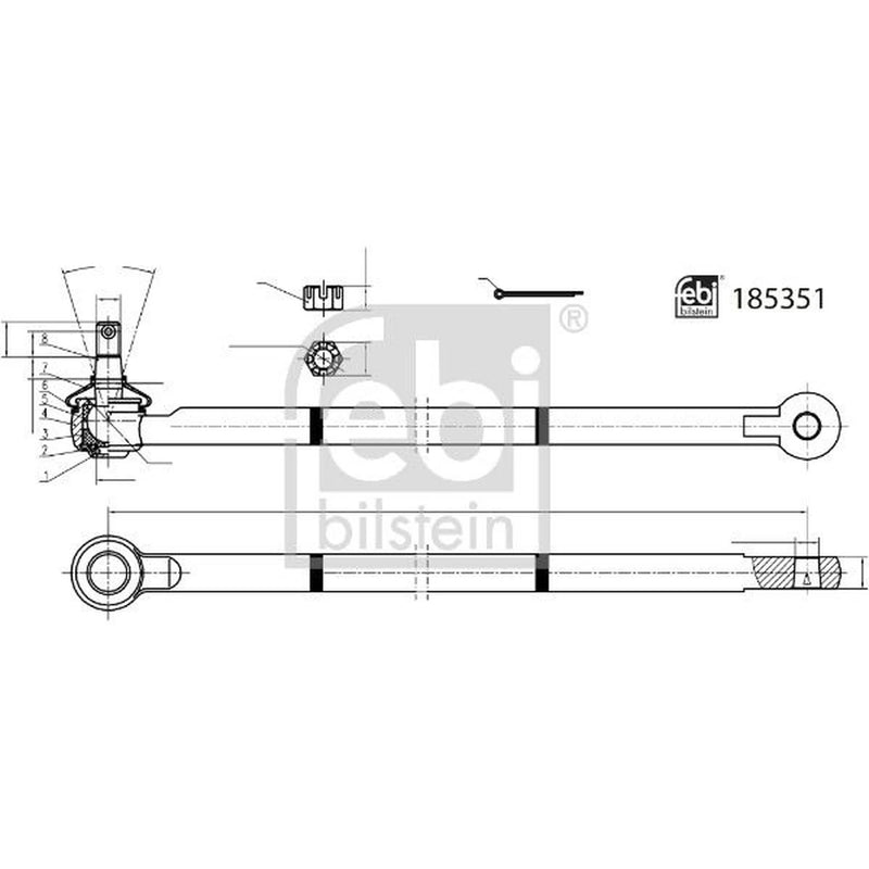 Febi Centre Rod Assembly Front 185351