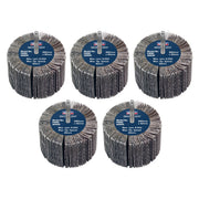 Sealey 80 x 40mm Abrasive Flap Wheel on 6mm Shaft Assorted Grit - Pack of 5 Sealey - Dynamic Drive