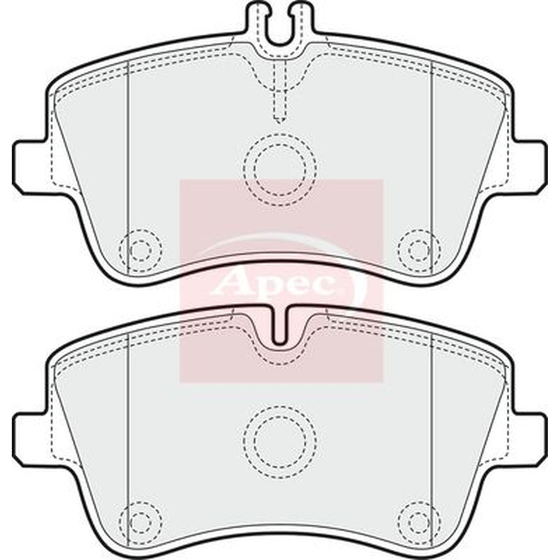 Apec Front Brake Pad Set fits Mercedes-Benz C-Class 2000-2008