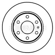 Borg & Beck 2 x Solid Rear Brake Discs BBD5253-x2