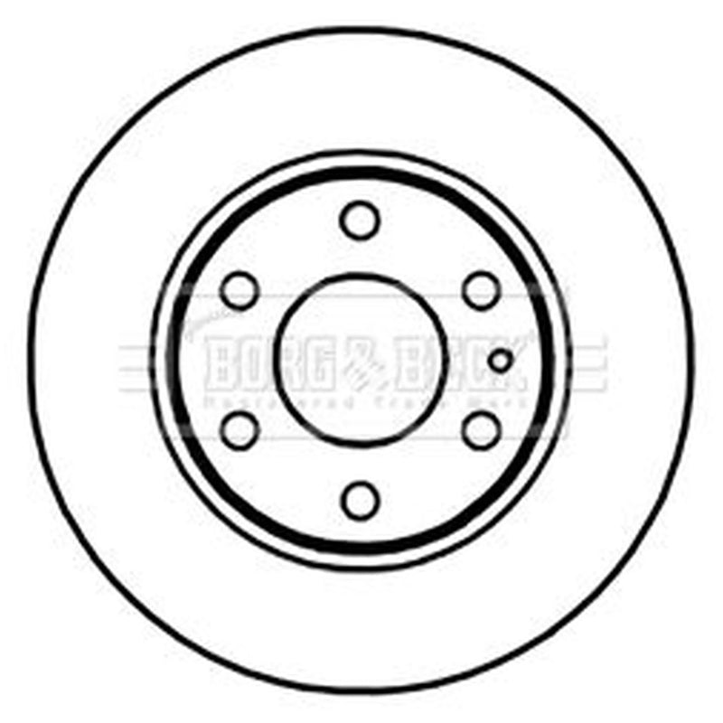 Borg & Beck 2 x Solid Rear Brake Discs BBD5253-x2