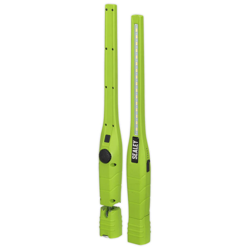 Sealey Rechargeable 360 Slim Inspection Light 8W & 1W SMD LED Green Lithium-ion Sealey - Dynamic Drive
