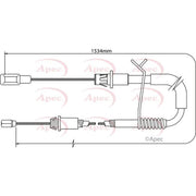 Apec Handbrake Cable Left Rear fits Ford Transit Platform 2006-2014 2.2 2.4 3.2