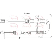 Apec Handbrake Cable Left Rear CAB1189
