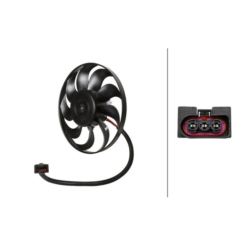 Hella Engine Cooling Fan Left fits Seat Cordoba 2002-2009 1.2 1.4 1.6 1.9 2.0