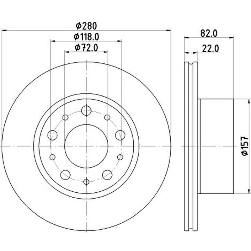 DON 2 x Vented Rear Brake Discs PCD23302-x2