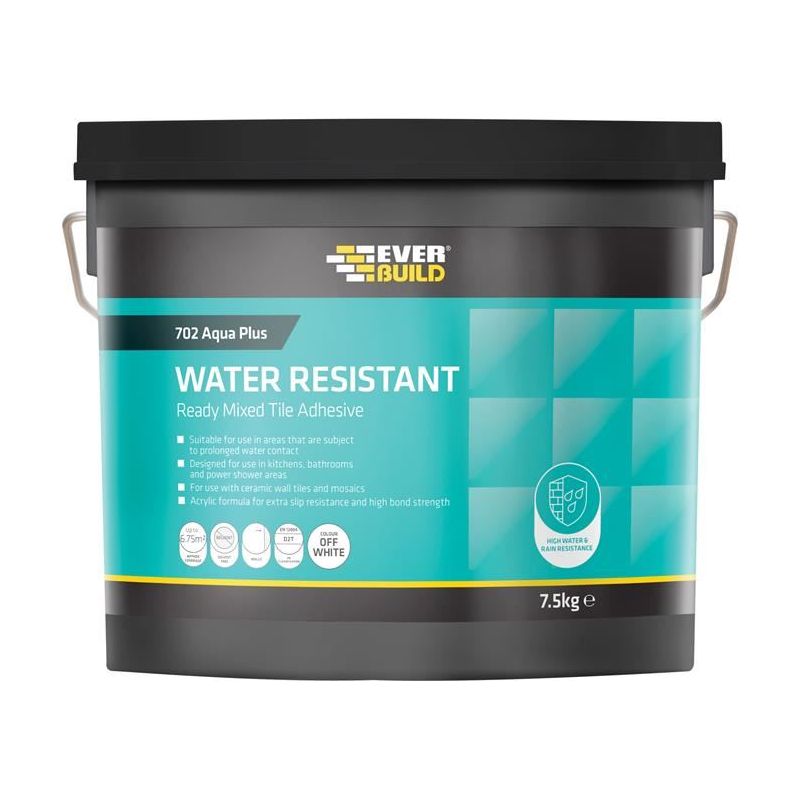 Everbuild Sika 702 Water Resistant Tile Adhesive 7.5kg/5 litre Everbuild Sika - Dynamic Drive