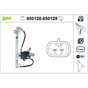 Valeo Electric Window Regulator Lifter Right Front 850129