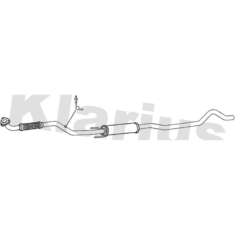 Klarius Box With Centre Pipe Centre fits Opel Combo Box Body/Mpv 2001 on 1.6