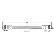 Borg & Beck Brake Hydraulic Hose Line Rear Right BBH6238