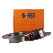 Key Parts 2 x Solid Brake Discs fits BMW 1 2004-2011